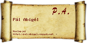 Pál Abigél névjegykártya